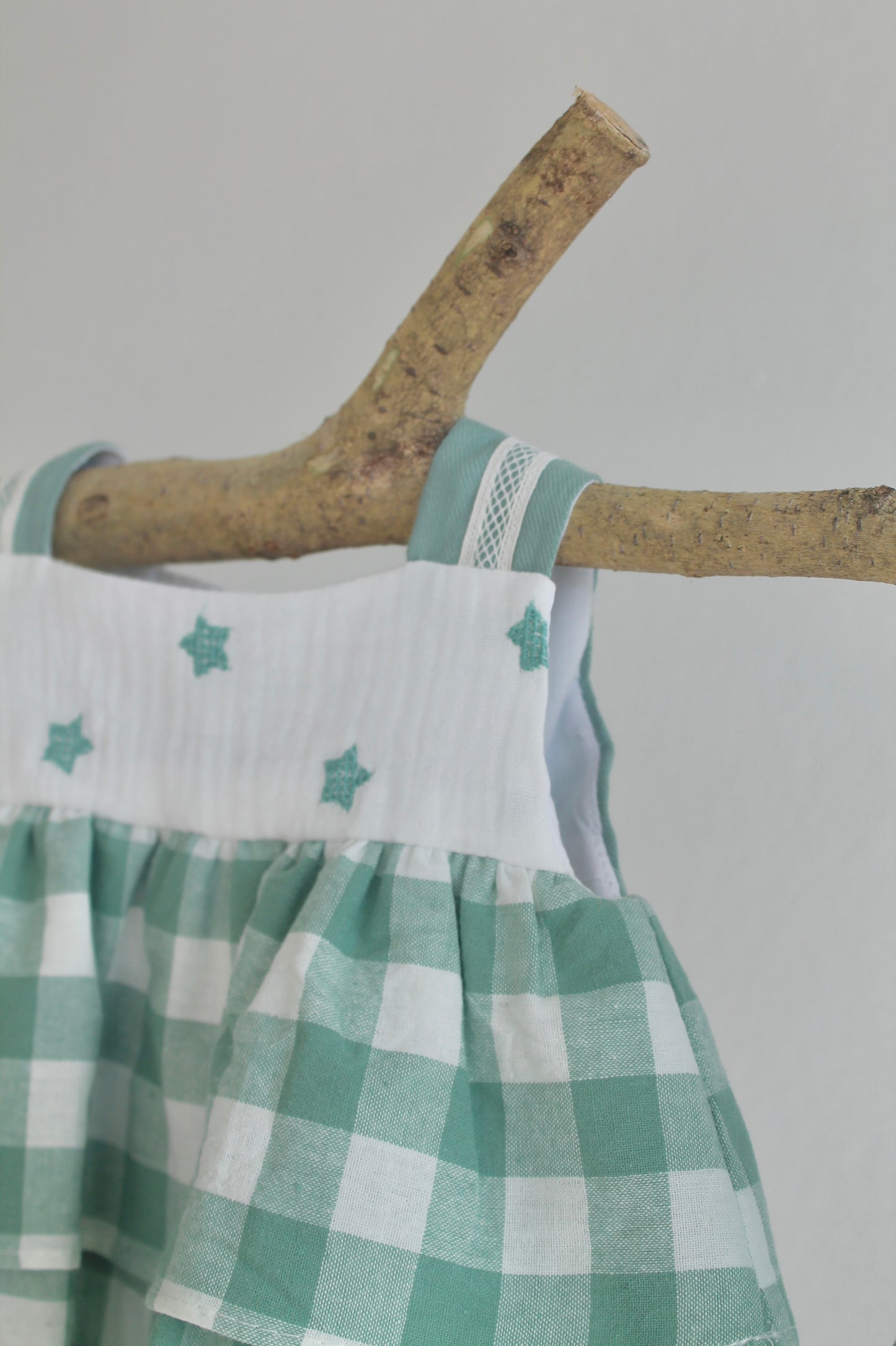 Stars Plaid Dress & Bloomer