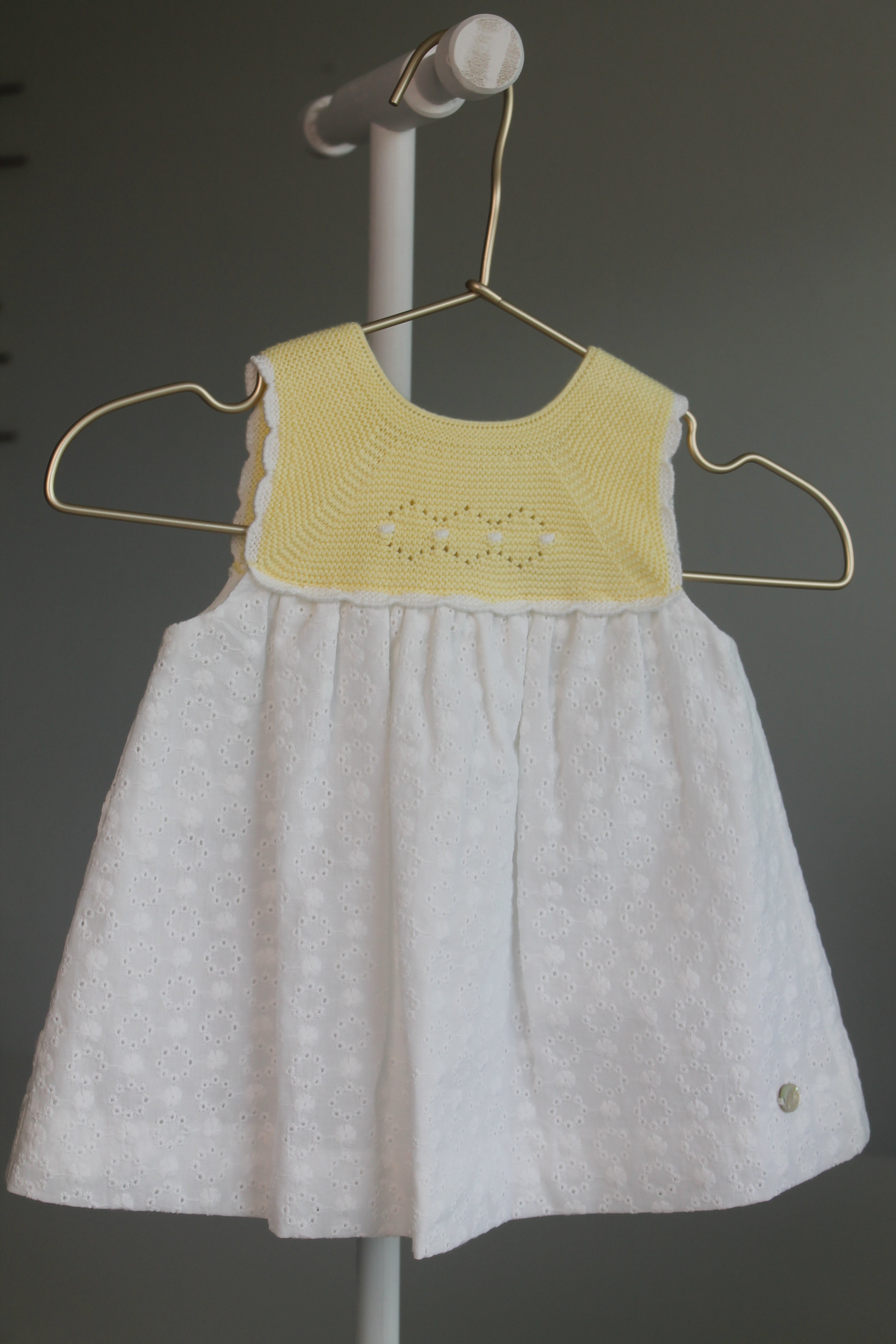 Sunflower Eyelet Dress Cinco Lunas Sunflower Eyelet Dress Cinco Lunas