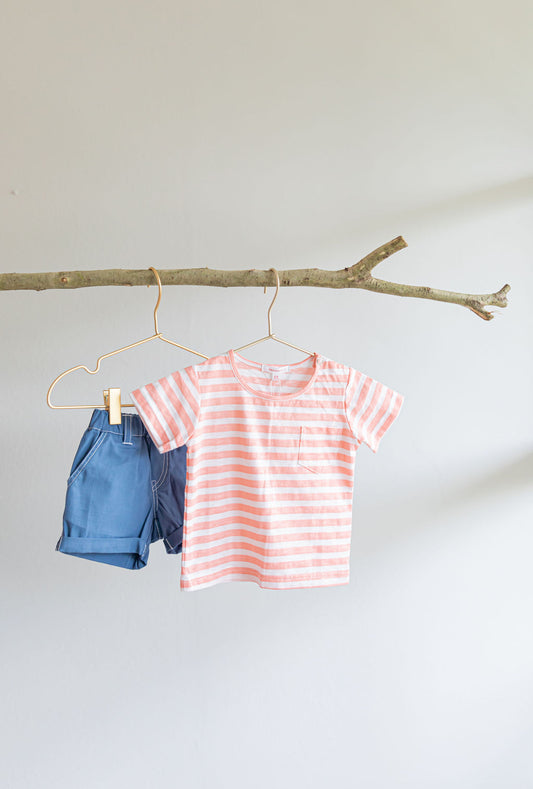 Coral Stripes T-Shirt