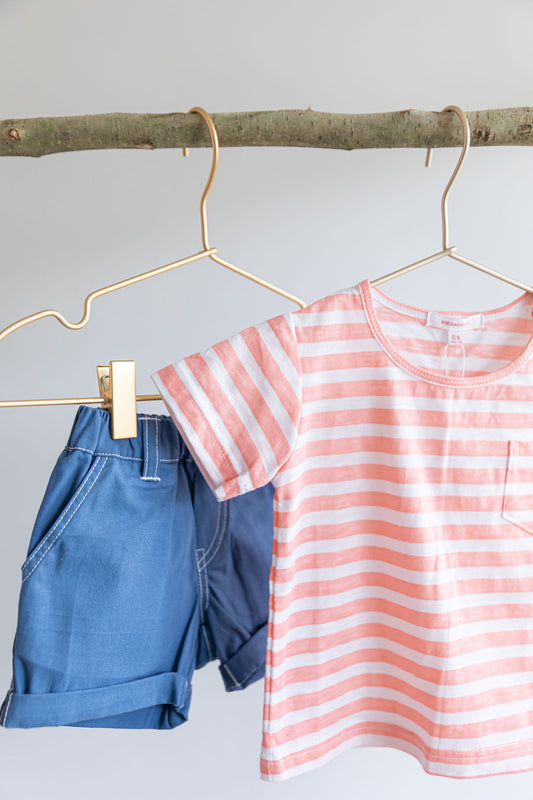 Coral Stripes T-Shirt